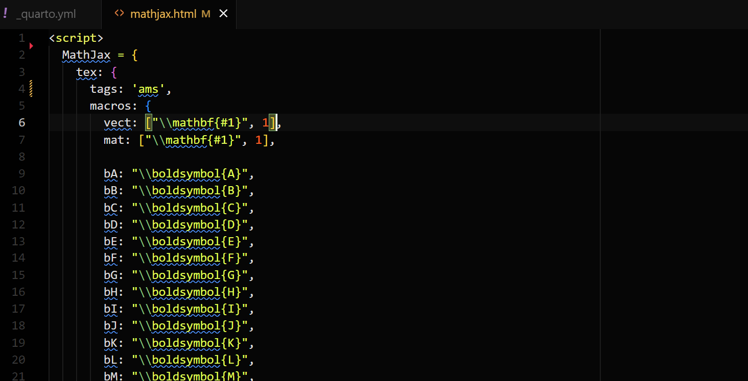 MathJax config file